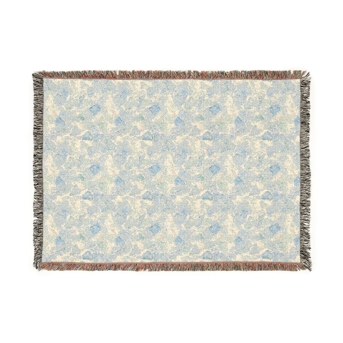 Maddison Shores Sea Glass Watercolor Woven Beach Blanket
