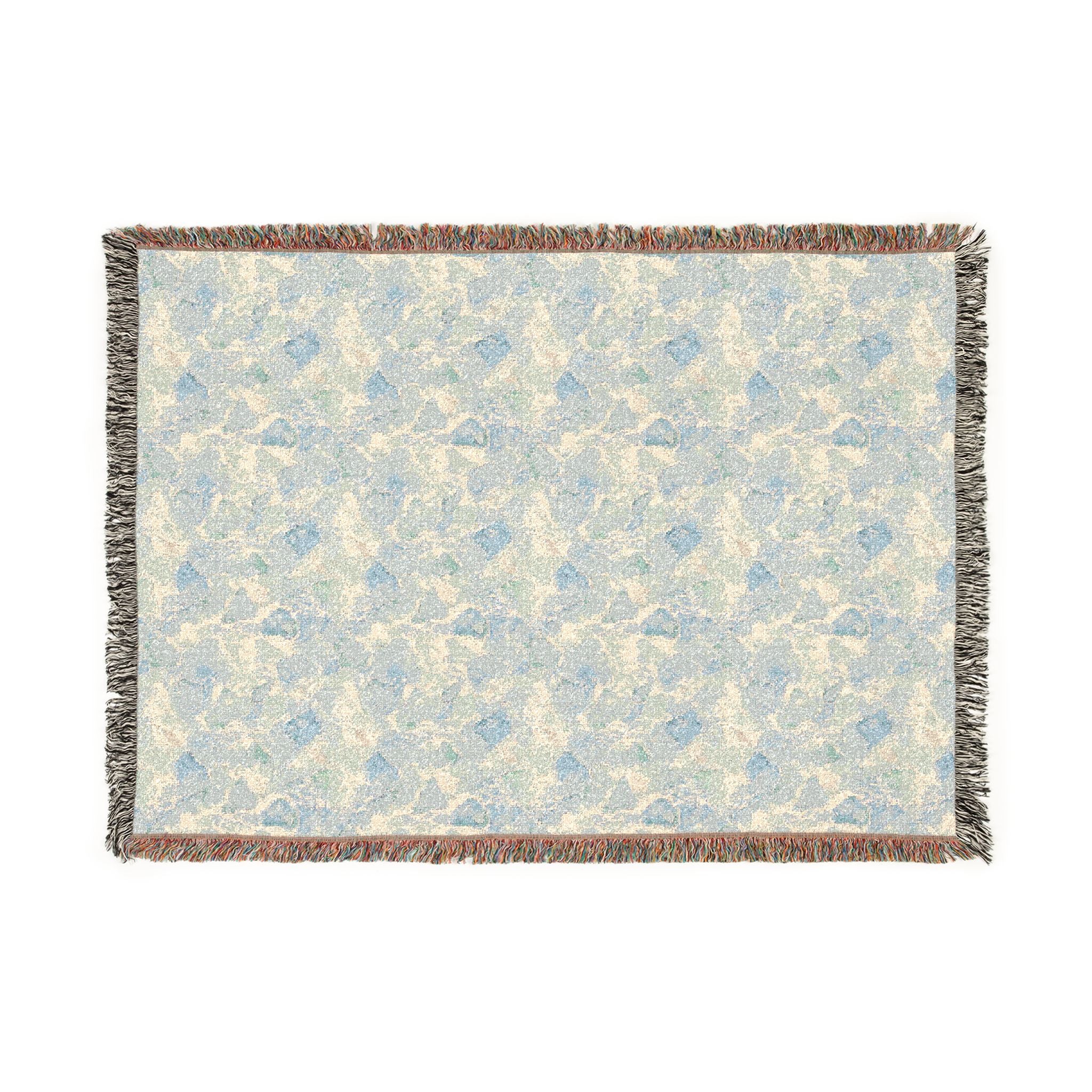 Maddison Shores Sea Glass Watercolor Woven Beach Blanket