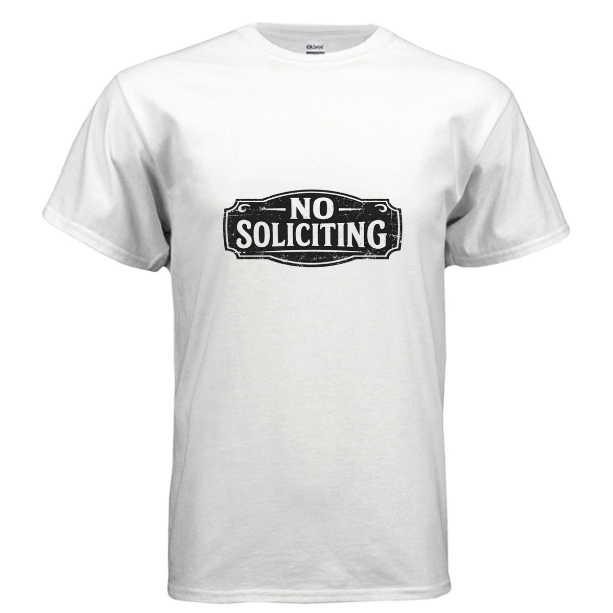 No Soliciting - Vintage Sign Funny Anti-Social Humor Graphic Tee